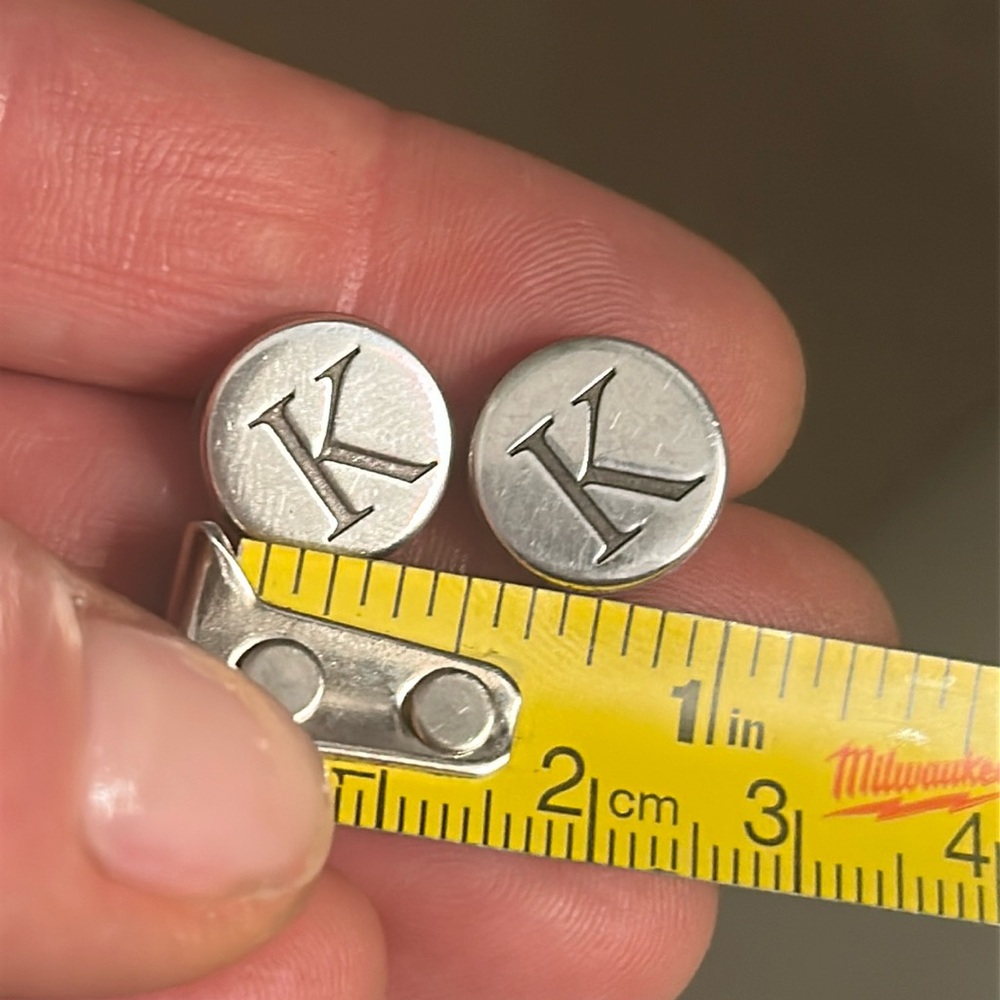 Sterling Silver Initial 'K' Earrings - image 3